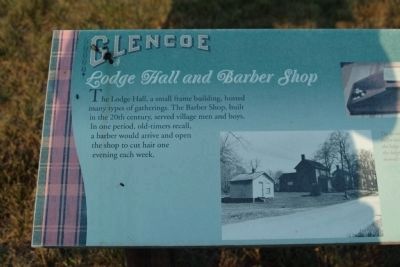 Glencoe - Lodge Hall and Barber Shop Marker image. Click for full size.