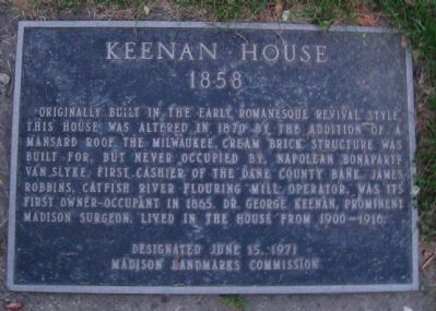 Keenan House Marker image. Click for full size.