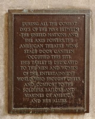 Stage Door Canteen Marker image. Click for full size.