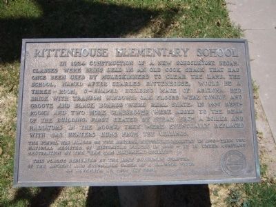 Rittenhouse Elementary School Marker image. Click for full size.
