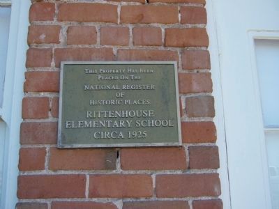 Rittenhouse Elementary School NRHP Plaque image. Click for full size.