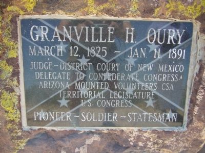 Granville H. Oury Marker image. Click for full size.