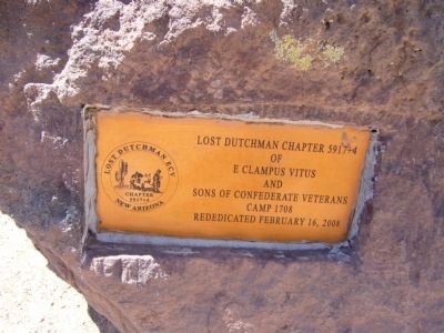 The Lost Dutchman Chapter of the Ancient and Honorable Order of E Clampus Vitus Marker image. Click for full size.