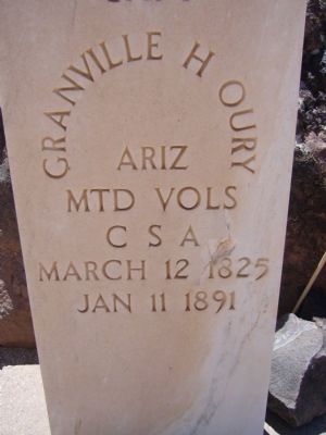 Granville H. Oury Grave Marker image. Click for full size.