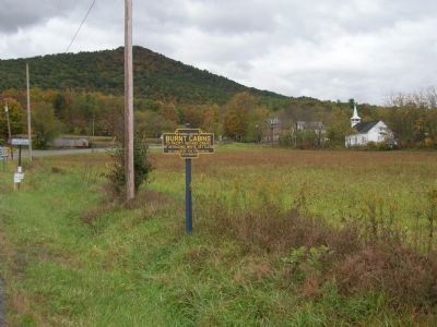 Burnt Cabins Marker Beside Highway 522 image. Click for full size.