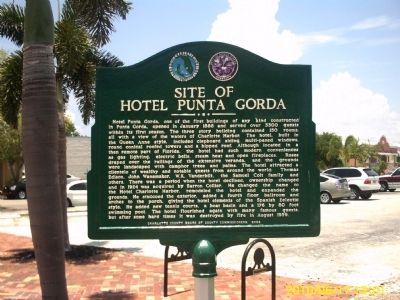 Site of Hotel Punta Gorda Marker image. Click for full size.