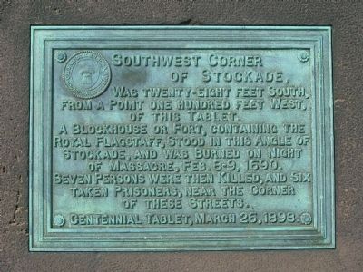 Southwest Corner of Stockade Marker image. Click for full size.