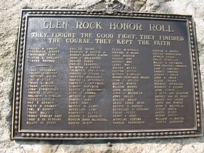 Glen Rock Honor Roll Marker image. Click for full size.