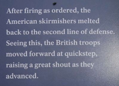 Skirmishers Retreat, British Advance Marker. Click for full size. Skirmishers Retreat, British Advance Marker image. Click for full size.