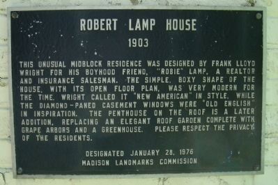Robert Lamp House Marker. Click for full size. Robert Lamp House Marker image. Click for full size.