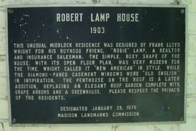 Robert Lamp House Marker image. Click for full size.