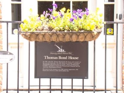 Thomas Bond House Marker image. Click for full size.