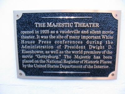 The Majestic Theater Marker image. Click for full size.