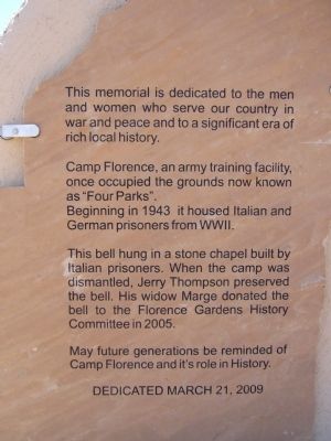 Camp Florence Marker image. Click for full size.