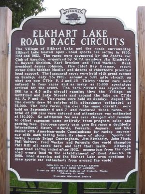 Elkhart Lake Road Race Circuits Marker image. Click for full size.
