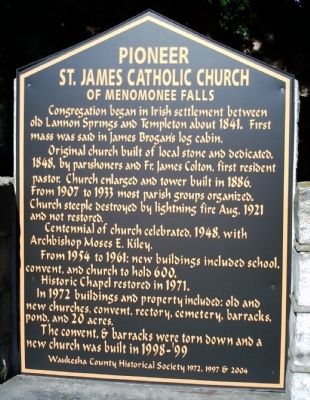 St. James Catholic Church Marker image. Click for full size.