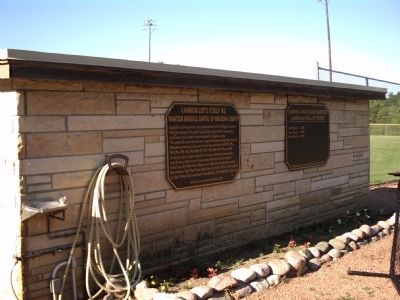 Lannon Lists itself as “Amateur Baseball Capital of Waukesha County” Marker. Click for full size. Lannon Lists itself as “Amateur Baseball Capital of Waukesha County” Marker image. Click for full size.