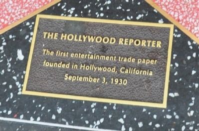 The Hollywood Reporter Marker image. Click for full size.