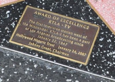 Award of Excellence KTLA-TV Marker image. Click for full size.
