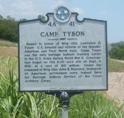 Camp Tyson Marker image. Click for full size.