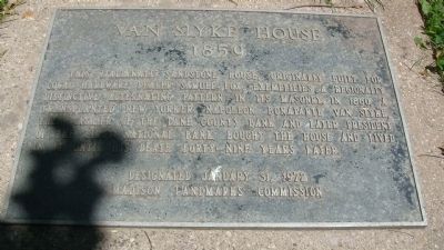 Van Slyke House Marker image. Click for full size.