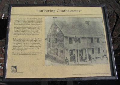 "harboring Confederates" Marker image. Click for full size.