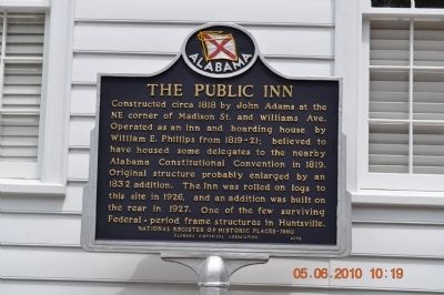 The Public Inn Marker image. Click for full size.