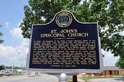 St. John's Episcopal Church Marker Side A image. Click for full size.