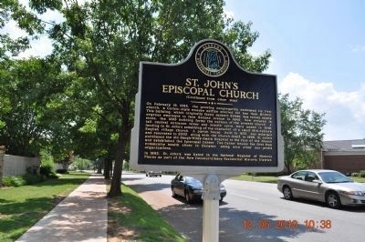 St. John's Episcopal Church Marker Side B image. Click for full size.