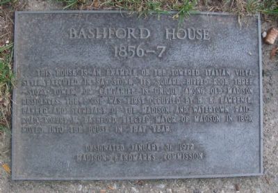 Bashford House Marker image. Click for full size.