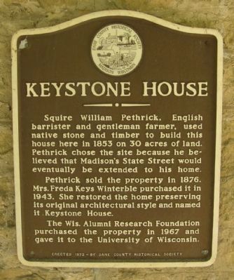 Keystone House Marker. Click for full size. Keystone House Marker image. Click for full size.