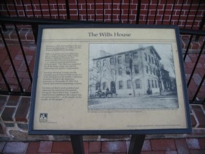 The Wills House Marker image. Click for full size.