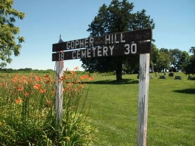 Gopher Hill Cemetery (Established 1830) - Sign image. Click for full size.