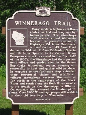 Winnebago Trail Marker image. Click for full size.