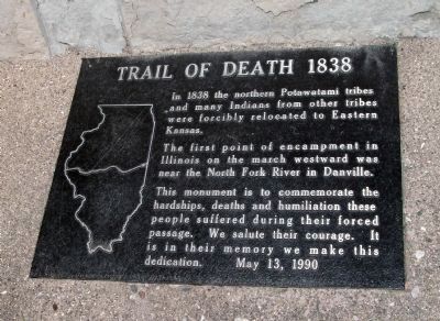 Trail of Death 1838 Marker image. Click for full size.
