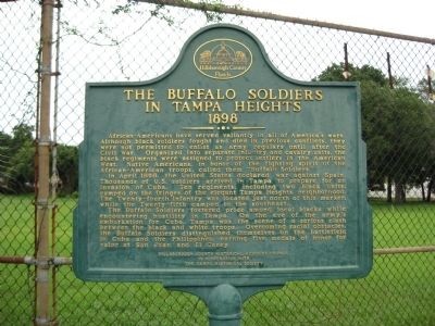 The Buffalo Soldiers in Tampa Heights Marker image. Click for full size.