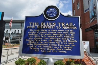 The Blues Trail From Mississippi to Memphis Marker image. Click for full size.