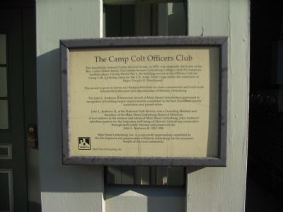 The Camp Colt Officers Club Marker image. Click for full size.