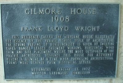 Gilmore House Marker. Click for full size. Gilmore House Marker image. Click for full size.