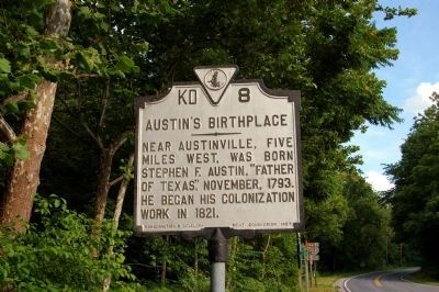 Austin's Birthplace Marker. Click for full size. Austin's Birthplace Marker image. Click for full size.