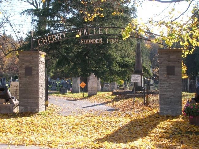 <center>Cherry Valley Cemetery<br> Founded 1750</center> image. Click for full size.