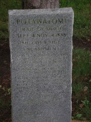 Potawatomi Trail of Death Marker image. Click for full size.