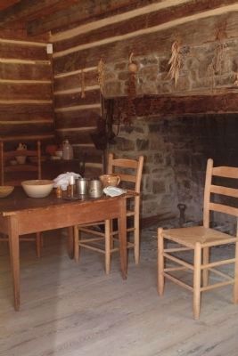 Interior of the Smaller Log House image. Click for full size.