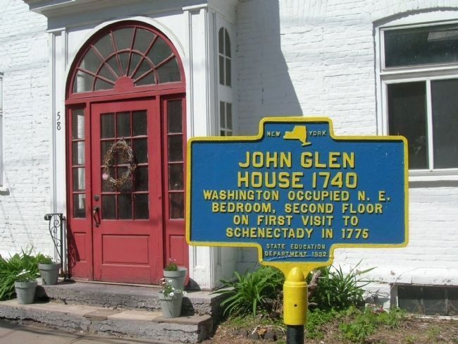 John Glen House 1740 Marker. Click for full size. John Glen House 1740 Marker image. Click for full size.