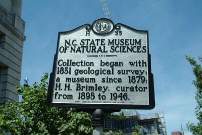 N.C. State Museum of Natural Sciences Marker image. Click for full size.