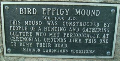 Bird Effigy Mound Marker image. Click for full size.
