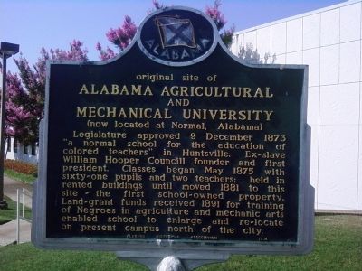 Original Site of Alabama A&M University Marker image. Click for full size.