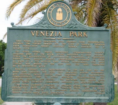 Venezia Park Marker image. Click for full size.