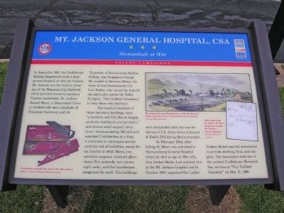 Mount Jackson General Hospital CSA Marker image. Click for full size.