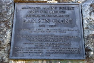 Madison Grant Forest and Elk Refuge Marker image. Click for full size.